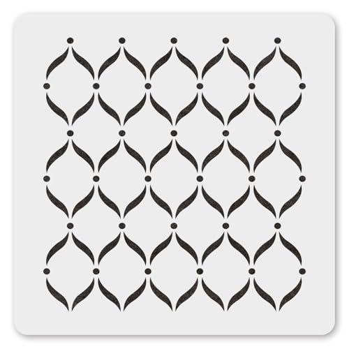 MAGJUCHE Schablone mit ausgefallenen Mustern, 30,5 cm, wiederverwendbare Schablone für Wandmalerei, DIY, Handwerk, Dekoration von MAGJUCHE