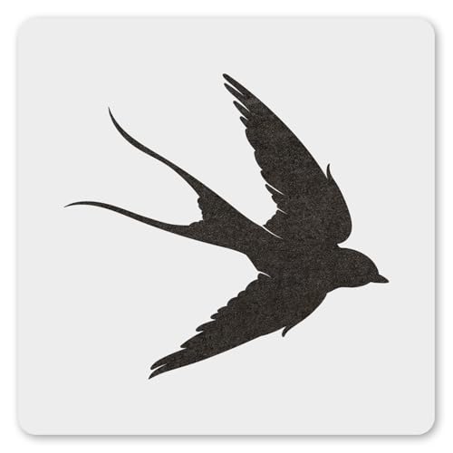MAGJUCHE Schablone mit fliegenden Vögeln, 15,2 cm, wiederverwendbare Grasschablone für Malerei, DIY, Handwerk, Dekoration von MAGJUCHE