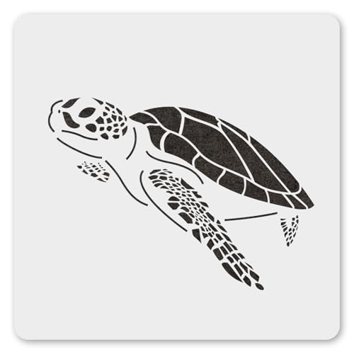 MAGJUCHE Schildkröten-Schablone, 15,2 cm, wiederverwendbare Meeresschildkröten-Schablone zum Malen, Basteln, Dekor von MAGJUCHE