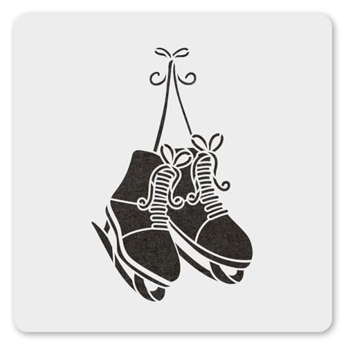 MAGJUCHE Schlittschuh-Schablone, 30,5 cm, wiederverwendbare Eislauf-Schablone für Malerei, DIY, Basteln, Dekoration von MAGJUCHE