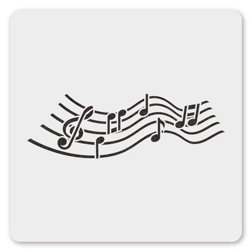 MAGJUCHE Springende Musiknoten-Schablone, 15,2 cm, wiederverwendbar, musikalische Schablone zum Malen, Basteln, Dekor von MAGJUCHE