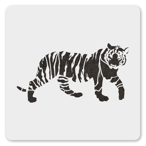 MAGJUCHE Tiger Schablone 30,5 cm, wiederverwendbar, Wildsafari-Tierschablone zum Malen, Basteln, Dekor von MAGJUCHE