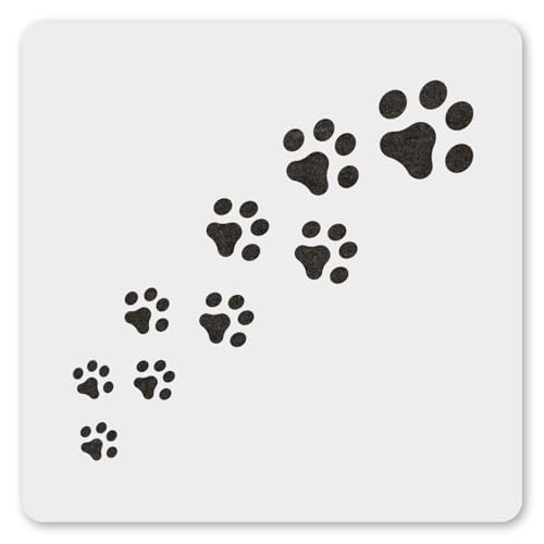 MAGJUCHE Trail of Dog Prints Schablone 15,2 cm, wiederverwendbare Katzendruck-Schablone zum Malen, Basteln, Dekoration MAGJUCHE Trail of Dog Prints Schablone 15,2 cm, wiederverwendbare Katzendruck-Schablone zum Malen, Basteln, Dekoration von MAGJUCHE