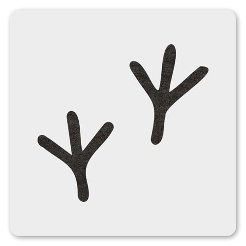 MAGJUCHE Vogelspuren-Schablone, 15,2 cm, wiederverwendbare Vogelspur-Schablone für Malerei, DIY, Basteln, Dekoration von MAGJUCHE