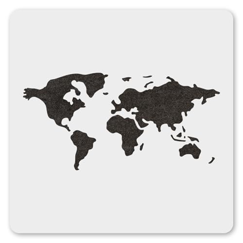MAGJUCHE Weltkarten-Schablone, 30,5 cm, wiederverwendbare Weltkarten-Schablone zum Malen, Basteln, Dekor von MAGJUCHE