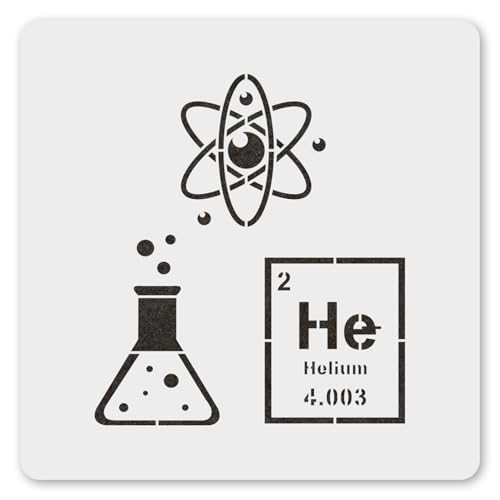 MAGJUCHE Wissenschaftliche Schablone, 30,5 cm, wiederverwendbare Wissenschaftler-Labor-Schablone zum Malen, Basteln, Dekor von MAGJUCHE