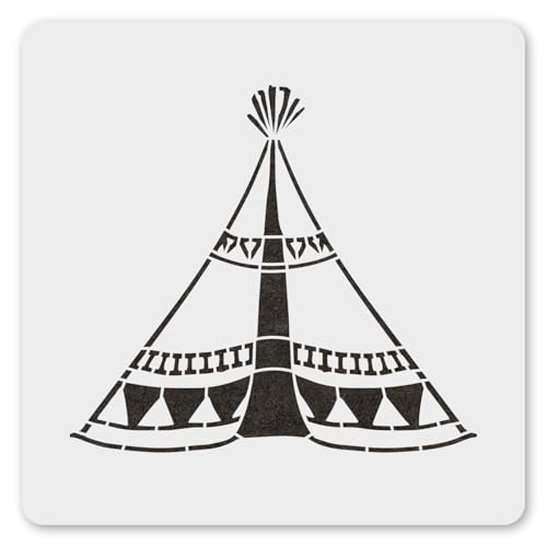 MAGJUCHE Zeltschablone, 30,5 cm, wiederverwendbar, Camping-Schablone für Malerei, DIY, Basteln, Dekoration von MAGJUCHE