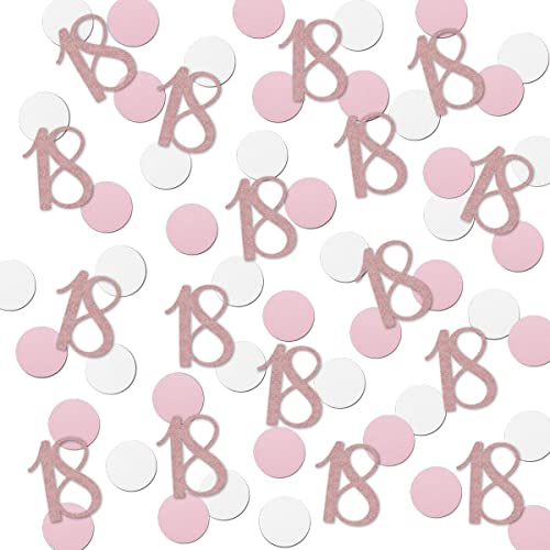 Roségold 18 Konfetti, 18. Glitzer-Geburtstag, Zahlen-Konfetti, 200 Stück, Jubiläumsparty, Tischdekoration Roségold 18 Konfetti, 18. Glitzer-Geburtstag, Zahlen-Konfetti, 200 Stück, Jubiläumsparty, Tischdekoration von MAGJUCHE
