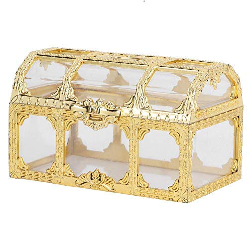 MAGT Süßigkeiten Box, 12pcs Hochzeit Geschenkbox Vintage Schokolade Boxen Transparente Kunststoff Candy Box für Hochzeit Geburtstag(Gold) von MAGT