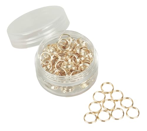 MAHAVIMOKSA 1 Box 100 Stück Messing mit Echtgold gefüllte Spaltringe Doppelschlaufe Binderinge Verbinder für DIY Schmuckherstellung Halsketten Armband Ohrringe Schlüsselanhänger Kunst Handwerk (7 mm MAHAVIMOKSA 1 Box 100 Stück Messing mit Echtgold gefüllte Spaltringe Doppelschlaufe Binderinge Verbinder für DIY Schmuckherstellung Halsketten Armband Ohrringe Schlüsselanhänger Kunst Handwerk (7 mm von MAHAVIMOKSA