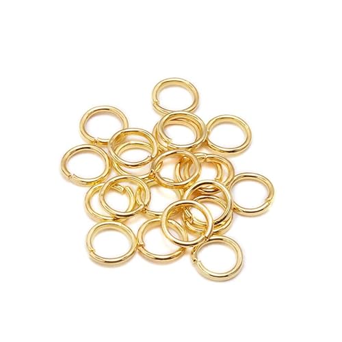 MAHAVIMOKSA 1 Box 1000 Stück Legierungs-Binderinge für DIY-Reparatur, Schmuckherstellung, Halsketten, Armbänder, Ohrringe (4 mm, Gold) von MAHAVIMOKSA