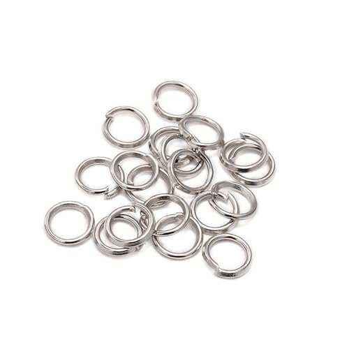 MAHAVIMOKSA 1 Box 1000 Stück Legierungs-Binderinge für DIY-Reparatur, Schmuckherstellung, Halsketten, Armbänder, Ohrringe (4 mm, Platin) von MAHAVIMOKSA