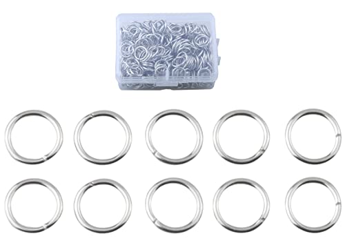 MAHAVIMOKSA 1 Box 500 Stück Biegeringe aus Legierung, Mini-Ringe für DIY-Reparatur, Schmuckherstellung, Halsketten, Armbänder, Ohrringe (8 mm, Platin) von MAHAVIMOKSA