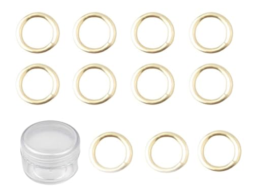 MAHAVIMOKSA 1 Box mit echt-vergoldeten Biegeringen, Mini-Ringe für DIY-Schmuckherstellung, Halsketten, Armbänder, Ohrringe, Kunsthandwerk (3,5 mm, 14 Karat Gold) von MAHAVIMOKSA