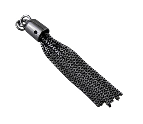 MAHAVIMOKSA 10 Stück 10,2 cm lange Metallquasten Kettenquasten für DIY Handwerk Taschen Handtasche Schlüsselanhänger Schmuckherstellung (Gun Metal) von MAHAVIMOKSA
