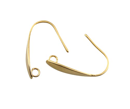 MAHAVIMOKSA 30 Stück 316 Edelstahl Ohrringhaken mit Schlaufe für DIY Handwerk Ohrringherstellung (Gold) von MAHAVIMOKSA
