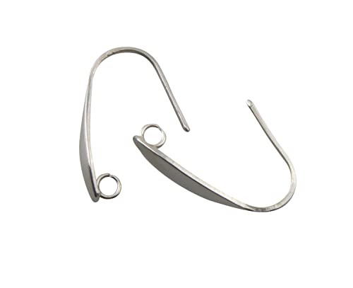 MAHAVIMOKSA 30 Stück 316 Edelstahl Ohrringhaken mit Schlaufe für DIY Handwerk Ohrringherstellung (Platin) von MAHAVIMOKSA