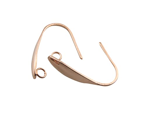 MAHAVIMOKSA 30 Stück 316 Edelstahl Ohrringhaken mit Schlaufe für DIY Handwerk Ohrringherstellung (Roségold) von MAHAVIMOKSA