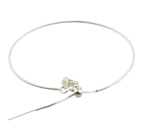 MAHAVIMOKSA 5 Stück echt vergoldetes Messing, weicher Draht, verstellbare Schieberarmbänder für Bastelarbeiten, Schmuckherstellung, baumeln (Silber) von MAHAVIMOKSA