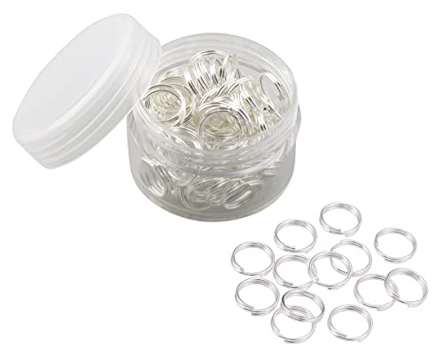 MAHAVIMOKSA Bulk Spaltringe, Doppelschlaufen-Biegeringe, Verbindungsstück, Mini-Schlüsselanhänger für DIY-Schmuckherstellung, Halsketten, Armbänder, Ohrringe, Kunsthandwerk (6 mm, Silber) von MAHAVIMOKSA