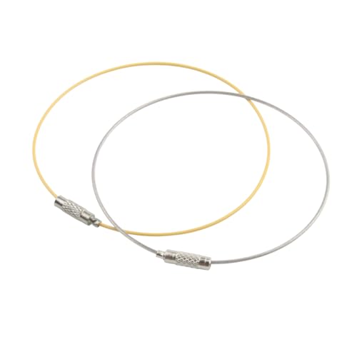MAHAVIMOKSA Choker-Armband aus Stahldraht, 70 mm Durchmesser, mit Schraubverschlüssen, für Bastelarbeiten, Armreifen, Armbänder, Schmuckherstellung, Gold und Silber, 20 Stück MAHAVIMOKSA Choker-Armband aus Stahldraht, 70 mm Durchmesser, mit Schraubverschlüssen, für Bastelarbeiten, Armreifen, Armbänder, Schmuckherstellung, Gold und Silber, 20 Stück von MAHAVIMOKSA