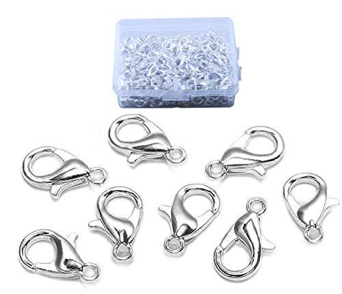 MAHAVIMOKSA Karabinerverschlüsse aus Legierung für Bastelarbeiten, Schmuckherstellung, 12 x 6 mm, Platin, 1 Box, 200 Stück MAHAVIMOKSA Karabinerverschlüsse aus Legierung für Bastelarbeiten, Schmuckherstellung, 12 x 6 mm, Platin, 1 Box, 200 Stück von MAHAVIMOKSA