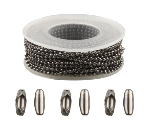 MAHAVIMOKSA Kugelkette mit 100 passenden Verbindungsstücken für DIY-Handwerk, Schmuckherstellung, Hundemarke, 100 m MAHAVIMOKSA Kugelkette mit 100 passenden Verbindungsstücken für DIY-Handwerk, Schmuckherstellung, Hundemarke, 100 m von MAHAVIMOKSA