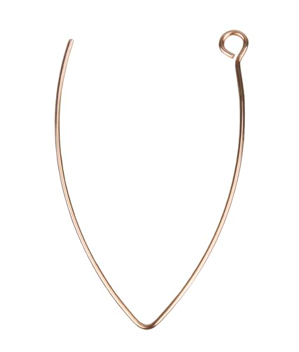 MAHAVIMOKSA Ohrringhaken aus 316er Edelstahl, V-Form, Ohrdraht für Bastelarbeiten, Ohrringherstellung (Roségold, 30 x 20 x 0,8 mm), 50 Stück von MAHAVIMOKSA