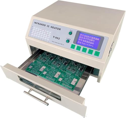 Automatic Reflow Soldering Machine, Professional Infrared Heater, Temperature Adjustable, for PCB SMT Soldering Proofing(962) von MAHWER