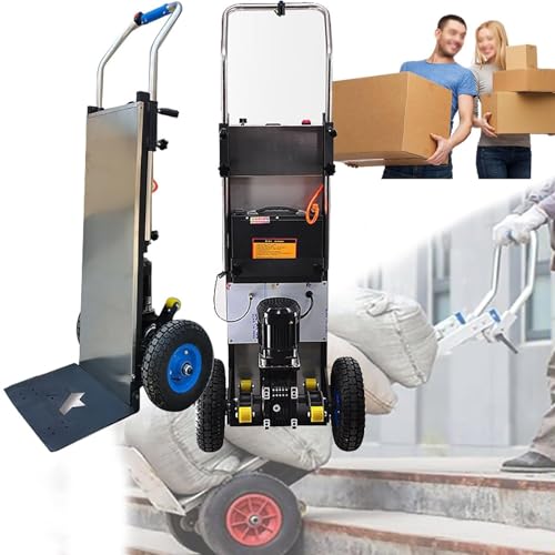 Elektrischer Treppensteiger, Sackkarre for schwere Gegenstände, bürstenloser Motor, herausnehmbarer Akku (48 V/36 Ah), Tragkraft (400 kg), Knopf (sofortiges Öffnen/Stoppen) von MAHWER
