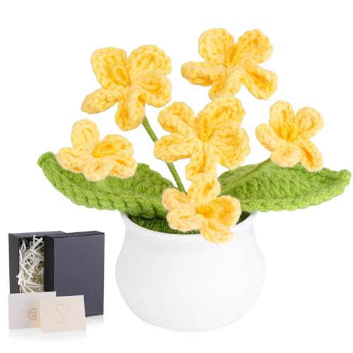 MAIBAOTA Gelbe Vergissmeinnicht Häkelblumen, gestrickt, handgefertigt, Topfpflanzen, Blumenstrauß, künstliche Blumen, Heimbüro, Schreibtischdekoration, Dekorationen, Geburtstag, Hochzeit, Geschenke MAIBAOTA Gelbe Vergissmeinnicht Häkelblumen, gestrickt, handgefertigt, Topfpflanzen, Blumenstrauß, künstliche Blumen, Heimbüro, Schreibtischdekoration, Dekorationen, Geburtstag, Hochzeit, Geschenke von MAIBAOTA