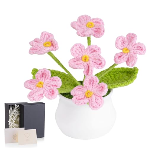 MAIBAOTA Hellrosa Vergissmeinnicht Häkelblumen, gestrickt, handgefertigt, Topfpflanzen, Blumenstrauß, künstliche Blumen, Heimbüro, Schreibtischdekoration, Dekorationen, Geburtstag, Hochzeit, Geschenke MAIBAOTA Hellrosa Vergissmeinnicht Häkelblumen, gestrickt, handgefertigt, Topfpflanzen, Blumenstrauß, künstliche Blumen, Heimbüro, Schreibtischdekoration, Dekorationen, Geburtstag, Hochzeit, Geschenke von MAIBAOTA