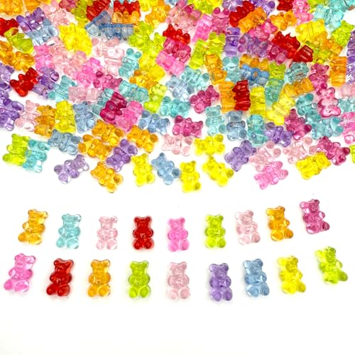 300 Stück Acryl-Perlen in verschiedenen Farben, klare Abstandshalter für Armbänder, Halsketten, Ohrringe, Schmuckherstellung (Bär) von MAICZWLAI
