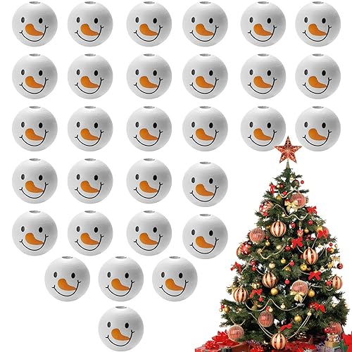 MAIDONG Schneemann-Holzperlen | 10/20/30Pcs 20mm Weihnachten Schneemann Holzperlen Wooden Beads Christmas Perlen mit Weihnachtsdruck für DIY Handgefertigte Dekorationen Basteln Bastelperlen MAIDONG Schneemann-Holzperlen | 10/20/30Pcs 20mm Weihnachten Schneemann Holzperlen Wooden Beads Christmas Perlen mit Weihnachtsdruck für DIY Handgefertigte Dekorationen Basteln Bastelperlen von MAIDONG