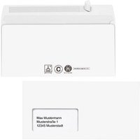 MAILmedia Briefumschläge Envirelope® DIN lang+ mit Fenster recycling-weiß haftklebend 500 St. von MAILmedia