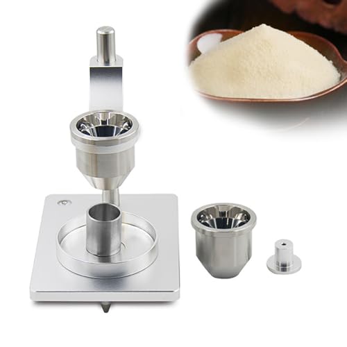 Durchflusstester, Trichterwinkel 60°, Innendurchmesser 30+1 Mm, Volumen 25 Ml, Mit 2,5 Und 5 Mm Edelstahltrichter, Zum Testen Des Durchflusses Und Der Schüttdichte Von Metallischen Und Nichtmetallisch von MAIMAILE