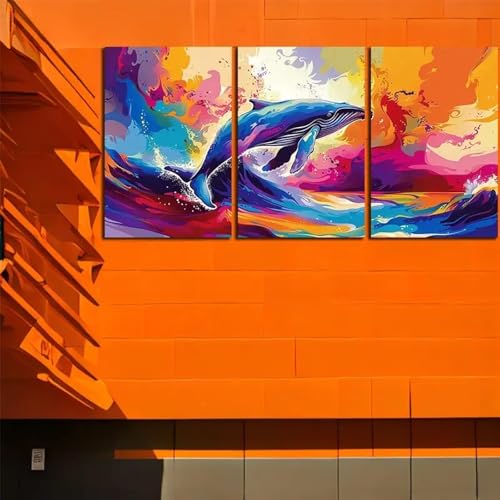 MAIMANG Leinwandbild: Walkunst für Schlafzimmer, Wohnzimmer, Heimdekoration – Künstlerleinwand S 50 x 70 cm x 3 rahmenlos von MAIMANG