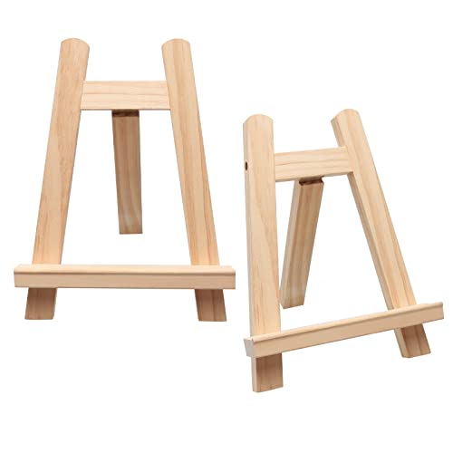 2 Stück Mini Staffeleien (15 x 20 cm), Kleine Holz-Staffelei für Bilder, Tischstaffelei Klein für Ausstellung von Malerei, Zeichnung, Bilderrahmen von MAIXINNEW