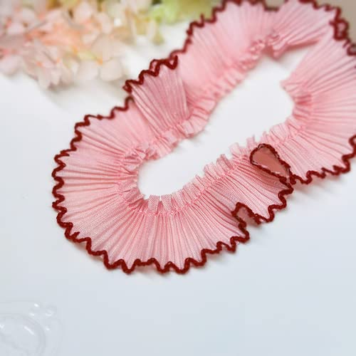 MAIYO 3 cm breiter, bestickter, plissierter Rüschen-Spitzenbesatz aus Chiffon für Fransen, Kleidung, Kragen, Abschlussball, sogar Kleid, Band, Stoff, Nähzubehör MAIYO 3 cm breiter, bestickter, plissierter Rüschen-Spitzenbesatz aus Chiffon für Fransen, Kleidung, Kragen, Abschlussball, sogar Kleid, Band, Stoff, Nähzubehör von MAIYO