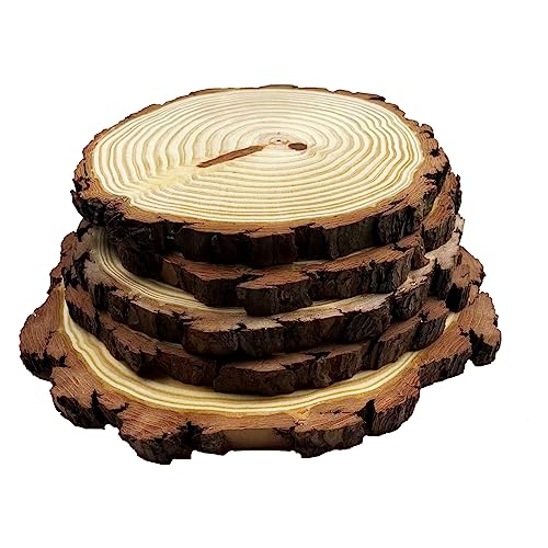 5 Stück 25,4-30,5 cm Holzscheiben für Hochzeits-Mittelstücke, Tischaufsätze, DIY-Malprojekte, Babypartys, Einweihungsfeiern, Weihnachten und Holzverbrennung von MAIYUAN