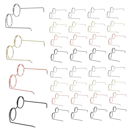 MAJORMENCH 40 Stück Mini -Rahmenbrille Minibrille für Puppen Gläser Dekore dekorative Brillenrequisiten Mini-Puppenhaus-Zubehör Runde Fake-Brille Brille Stahldraht MAJORMENCH 40 Stück Mini -Rahmenbrille Minibrille für Puppen Gläser Dekore dekorative Brillenrequisiten Mini-Puppenhaus-Zubehör Runde Fake-Brille Brille Stahldraht von MAJORMENCH