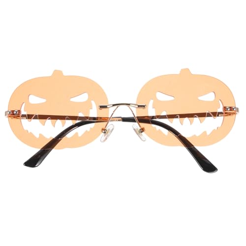 MAJORMENCH Halloween Party Kürbis Sonnenbrille Halloweenbrille mit Ovalem Rahmen und Hohlmuster Modische Kostümbrille als Foto Requisite für Damen Herren Stylische Party Sonnenbrille für von MAJORMENCH