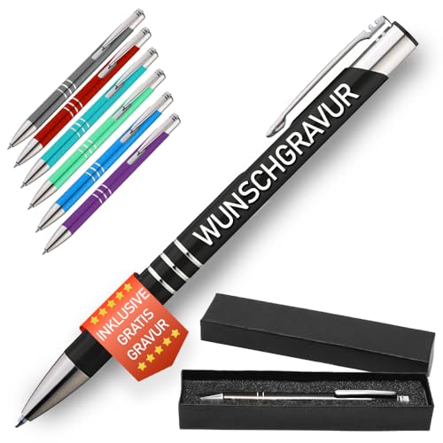 Personalisierbarer Kugelschreiber mit Gravur – Edelstahl Druckstift mit austauschbarer Mine – Individuelle Lasergravur, Geschenk Weihnachten Geburtstag Büro Schreibgerät - Werbegeschenk Personalisierbarer Kugelschreiber mit Gravur – Edelstahl Druckstift mit austauschbarer Mine – Individuelle Lasergravur, Geschenk Weihnachten Geburtstag Büro Schreibgerät - Werbegeschenk von MAJVI
