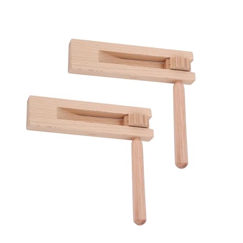 MAKFORT 2 Stück Holzratsche Geräusche Maker，Holz Spinning Ratsche，Krachmacher，Holz Rassel， Musikinstrumente Kinder, Spielpartys，Krachmacher bei Sportveranstaltungen, Karnevalsumzug, Kinderfasching von MAKFORT