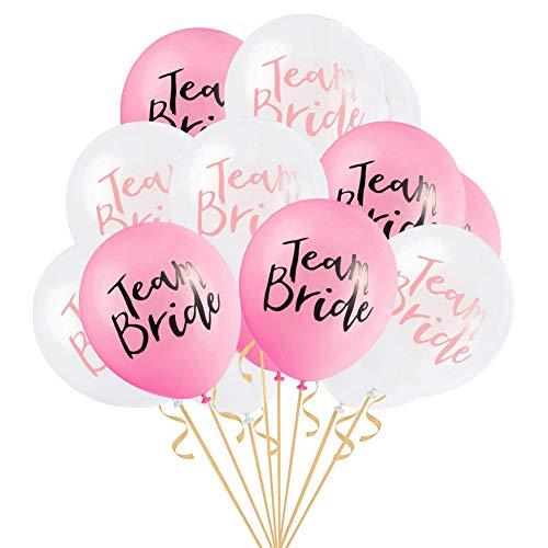 MAKFORT 20 Stück Team Braut Bride to Be, Latex Luftballoons Team Bride Hen Party Junggesellinnenabschied Hochzeit Party Bride Luftballons MAKFORT 20 Stück Team Braut Bride to Be, Latex Luftballoons Team Bride Hen Party Junggesellinnenabschied Hochzeit Party Bride Luftballons von MAKFORT