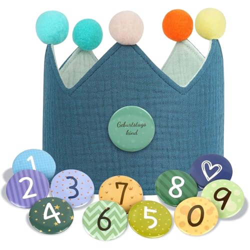 MAKFORT Geburtstagskrone für Kinder Partyhüte Party Deko Krone Geburtstag für Jungs Mädchen mit Auswechselbaren Zahlen von 1-9 MAKFORT Geburtstagskrone für Kinder Partyhüte Party Deko Krone Geburtstag für Jungs Mädchen mit Auswechselbaren Zahlen von 1-9 von MAKFORT