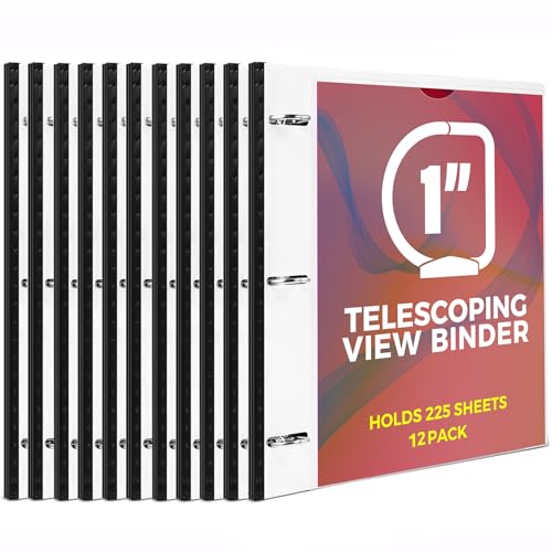 MAKHISTORY Teleskop-Ordner mit 3 Ringen, 2,5 cm, flexibel, dünn, mit individueller Vorderseite, hält bis zu 225 Blatt, Schul- und Bürobedarf, Weiß, 12 Stück MAKHISTORY Teleskop-Ordner mit 3 Ringen, 2,5 cm, flexibel, dünn, mit individueller Vorderseite, hält bis zu 225 Blatt, Schul- und Bürobedarf, Weiß, 12 Stück von MAKHISTORY