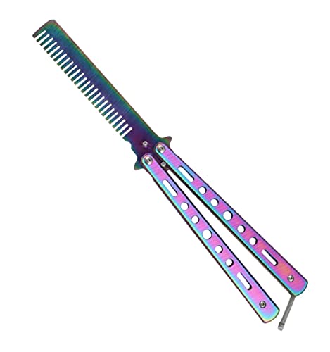 MAKIE Butterfly Balisong Trainer Übung Messer Kamm, Folding Schmetterlings Trainer, Butterfly Trainingsschneider Haarkamm im Freien Camping-Praxis-Tool, Trainer Butterfly Comb Knief MAKIE Butterfly Balisong Trainer Übung Messer Kamm, Folding Schmetterlings Trainer, Butterfly Trainingsschneider Haarkamm im Freien Camping-Praxis-Tool, Trainer Butterfly Comb Knief von MAKIE