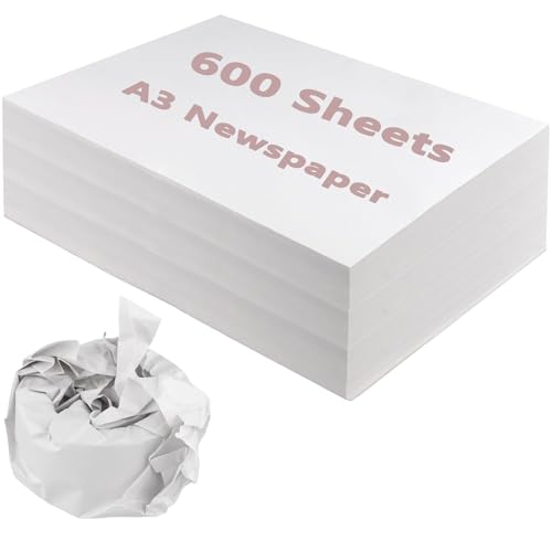 MAKTSAM 600 Blatt A3 Zeitungsdruckpapier, weißes Zeitungsrückschnitte, Packpapier zum Umziehen, Verpacken, 420 x 297 mm MAKTSAM 600 Blatt A3 Zeitungsdruckpapier, weißes Zeitungsrückschnitte, Packpapier zum Umziehen, Verpacken, 420 x 297 mm von MAKTSAM