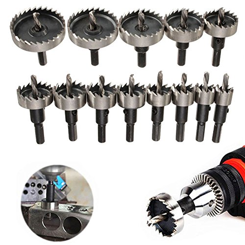 13 Stück 16-53 mm Lochsäge Hartmetall-Bohrer, Lochschneider Multiple-tooth HSS Set TCT Carbid Legierung Edelstahl Metall Bohrkrone Dosenbohrer Zentrierbohrer für Edelstahl Eisen Holz Kunststoff 13 Stück 16-53 mm Lochsäge Hartmetall-Bohrer, Lochschneider Multiple-tooth HSS Set TCT Carbid Legierung Edelstahl Metall Bohrkrone Dosenbohrer Zentrierbohrer für Edelstahl Eisen Holz Kunststoff von MALAYAS